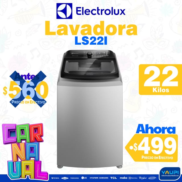 Lavadora Electrolux 22 kilos. Publicación de Yaupi del 15 de febrero de 2024